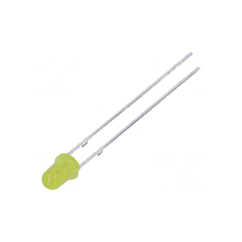 LED 3mm galben 220-330mcd 70° convex | Electronic-mag.ro | Componente Electronice