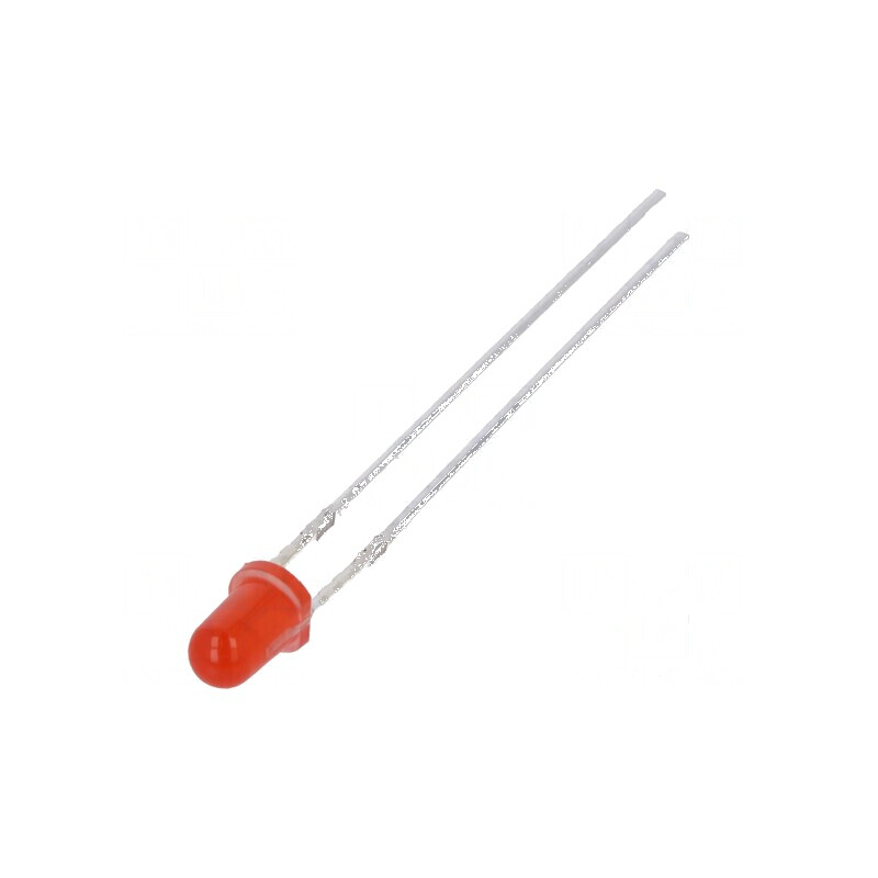 LED 3mm roșie 220-330mcd 70° convex | Electronic-mag.ro | Componente Electronice