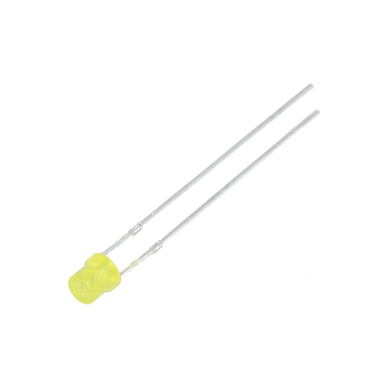 LED 3mm Galben 100-150mcd 120° Concav | Electronic-mag.ro | Componente Electronice