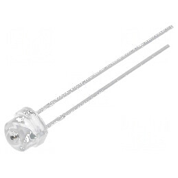 LED 4,8mm roșie 750mcd 100° convex | Electronic-mag.ro | Componente Electronice