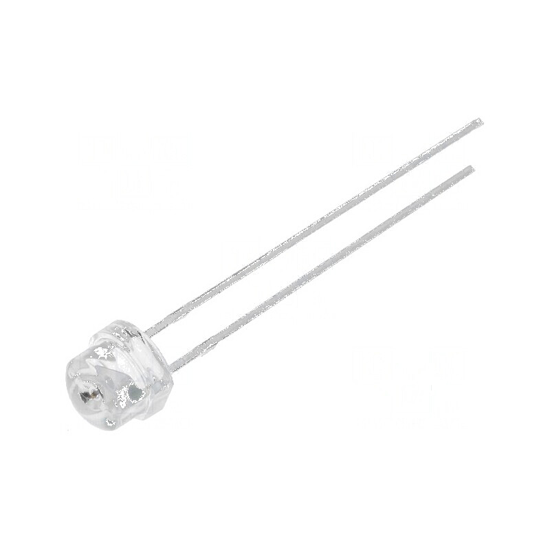 LED 4,8mm roșie 750mcd 100° convex | Electronic-mag.ro | Componente Electronice