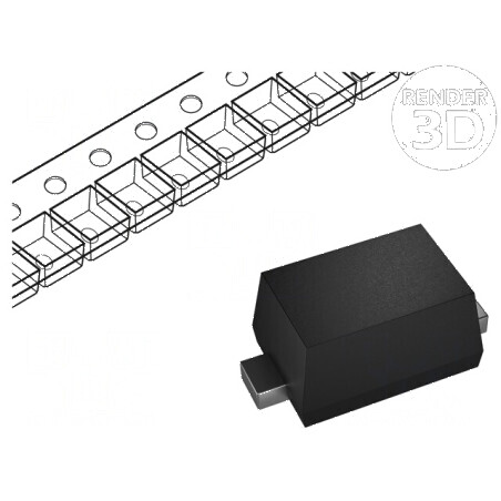 Diodă TVS 7.5V 10A Unidirecțională SOD523 150pF ESD | Electronic-mag.ro | Componente Electronice