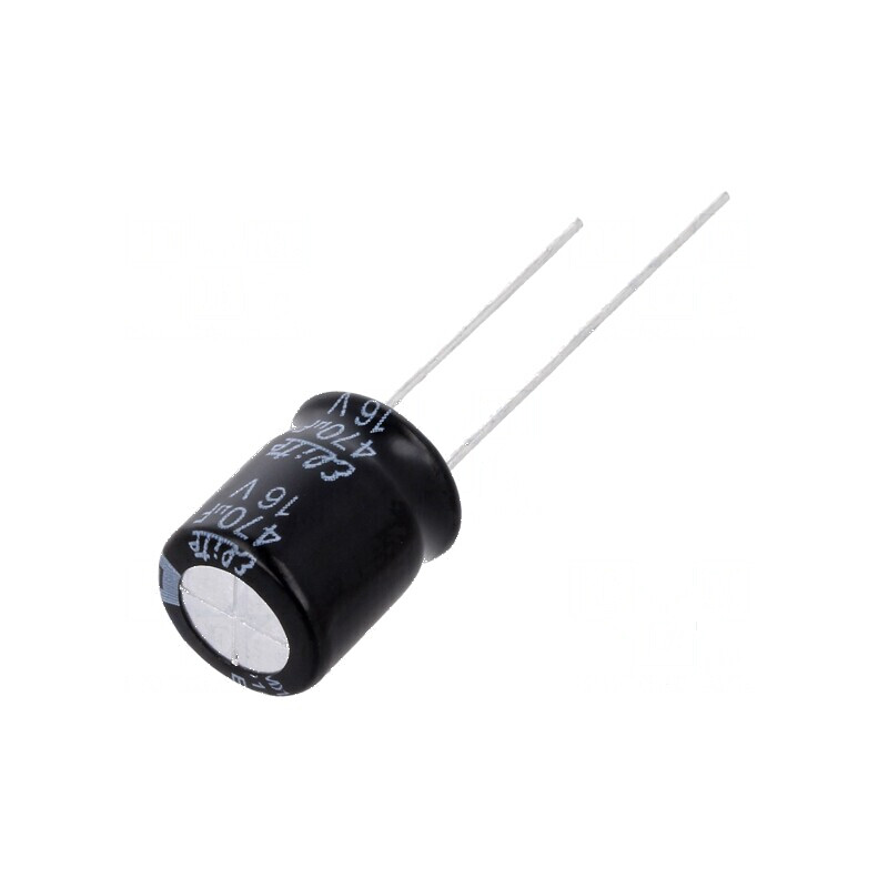 Condensator electrolitic THT 470uF 16V Ø10x12,5mm ±20% | Electronic-mag.ro | Componente Electronice