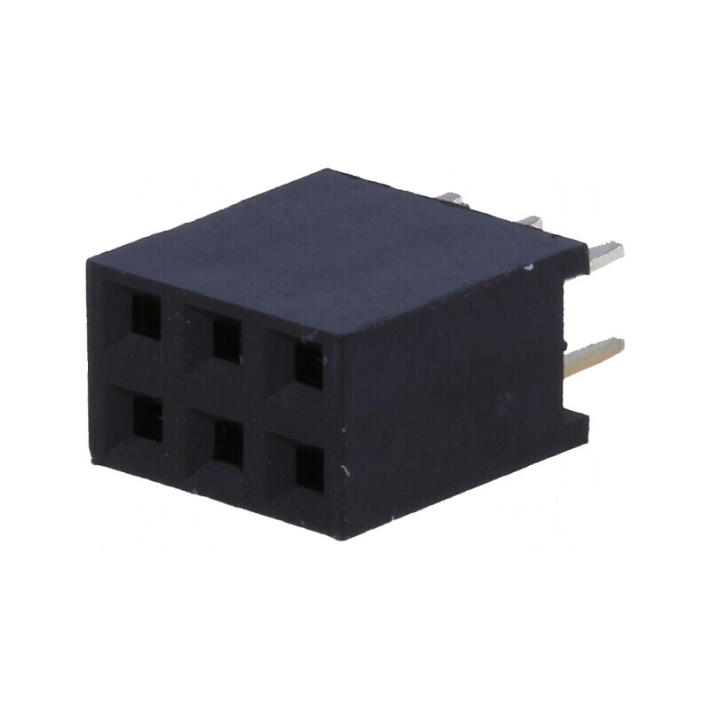 Conector şiruri pini soclu mamă 6 pini 2,54mm THT 2x3 | Electronic-mag.ro | Componente Electronice