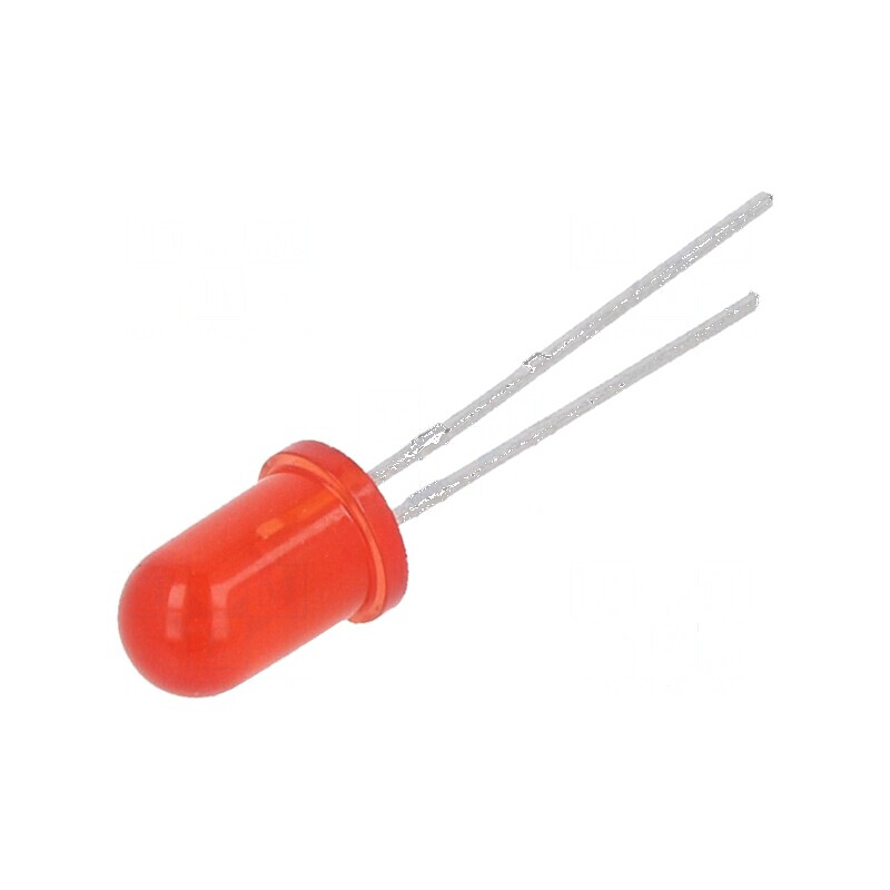 LED 5mm roșie 100-160mcd 30° convex | Electronic-mag.ro | Componente Electronice