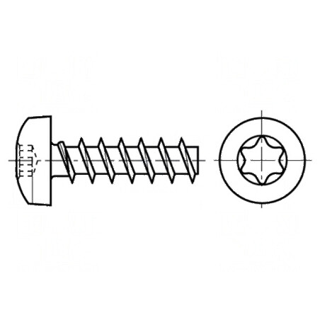 Şurub 2,5x12 Torx TX08 cu cap rotund din oţel călit Øcap 5mm | Electronic-mag.ro | Componente Electronice