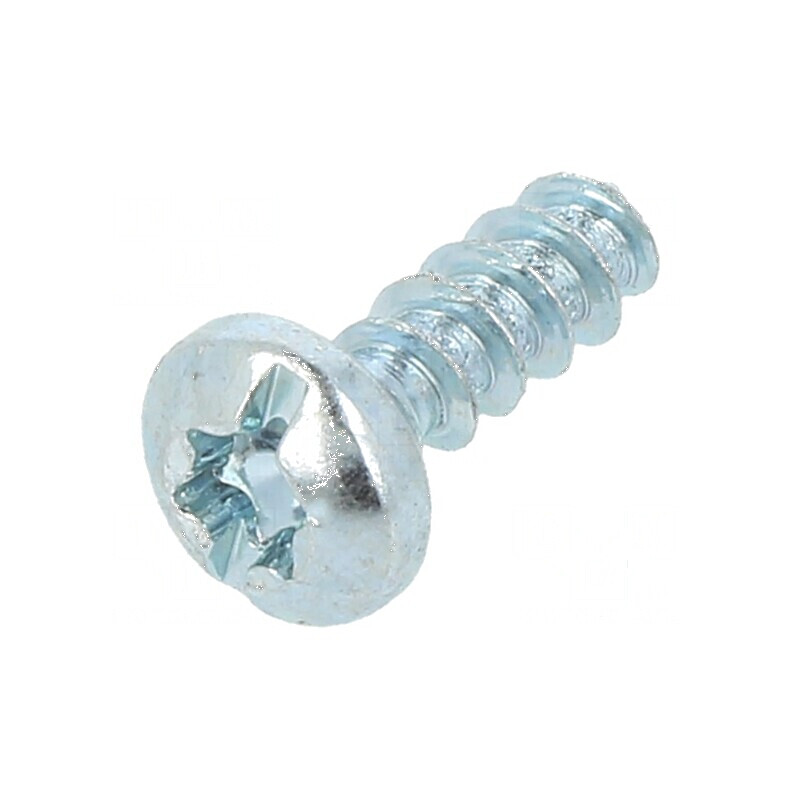 Şurub pentru plastic 3,5x10, cap rotund crestat Torx® zincat | Electronic-mag.ro | Componente Electronice