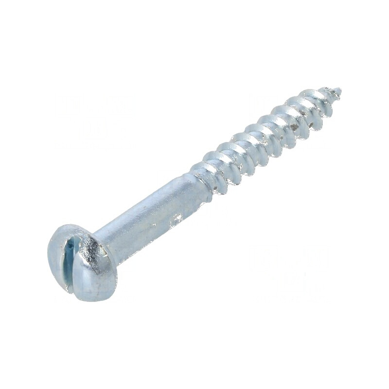 Şurub pentru lemn 3,5x30mm cu cap buton crestat 0,8mm oţel zincat | Electronic-mag.ro | Componente Electronice