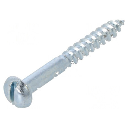 Şurub pentru lemn 3,5x30mm cu cap buton crestat 0,8mm oţel zincat | Electronic-mag.ro | Componente Electronice