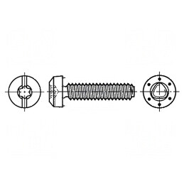 Şurub metal 4x6 Cap rotund crestat Torx 1mm TX20 | Electronic-mag.ro | Componente Electronice