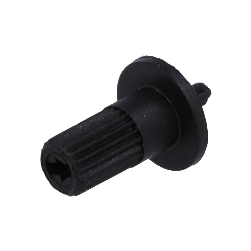 Buton rotativ cu flanşă neagră Ø5mm pentru ax | Electronic-mag.ro | Componente Electronice