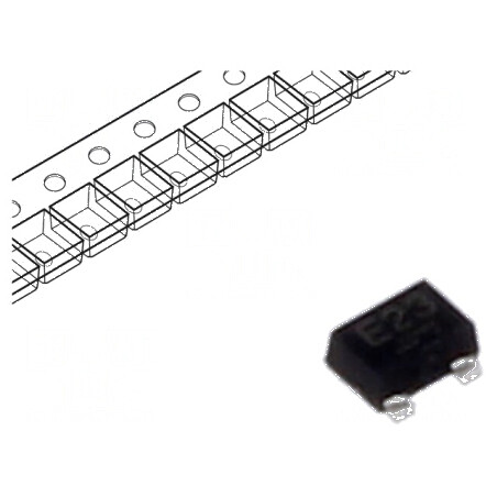 Tranzistor NPN bipolar BRT 50V 0,1A 150mW SOT723 R1 4,7kΩ | Electronic-mag.ro | Componente Electronice