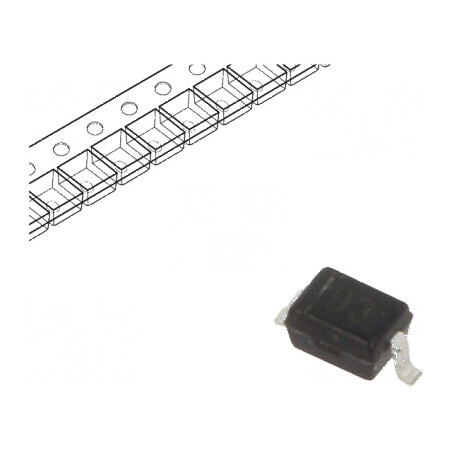 Diodă TVS 6V 5A 0,25W SOD323 pentru protecție ESD - 1 rolă, bandă | Electronic-mag.ro | Componente Electronice