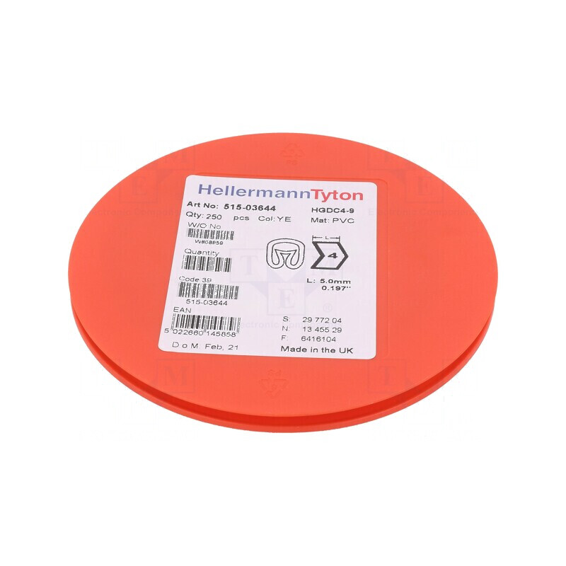 Markere Marcaj PVC galben 4-9mm -65÷105°C | Electronic-mag.ro | Componente Electronice