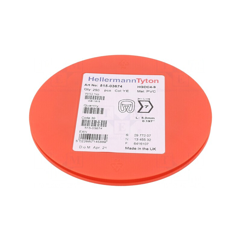 Markere Marcaj PVC Galben 7 4÷9mm -65÷105°C | Electronic-mag.ro | Componente Electronice