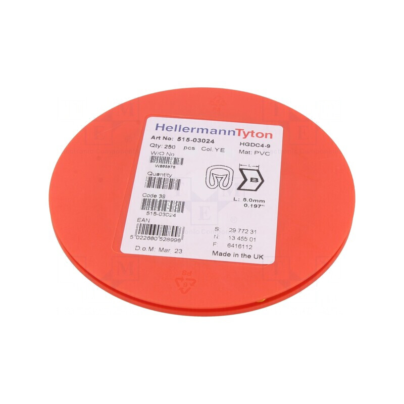 Markere Marcaj PVC galbenă 4-9mm 65-105°C | Electronic-mag.ro | Componente Electronice