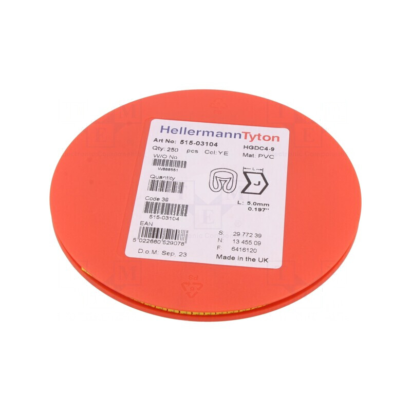 Markere Marcaj PVC Galben 4-9mm -65÷105°C | Electronic-mag.ro | Componente Electronice