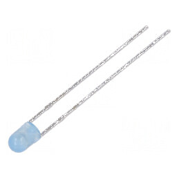 LED 3mm Albastru 460-780mcd 60° Convex | Electronic-mag.ro | Componente Electronice