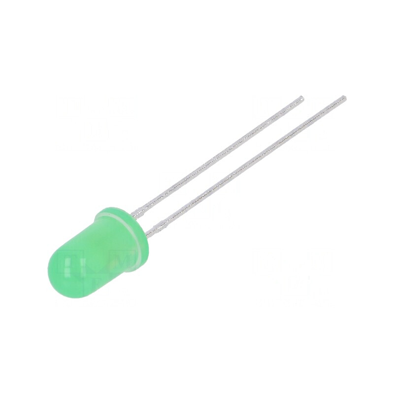 LED 5mm Verde 1300-2900mcd 60° Convex | Electronic-mag.ro | Componente Electronice