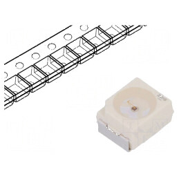 LED SMD 3528 PLCC2 roșie 240-480mlm 3,4x3x2,1mm | Electronic-mag.ro | Componente Electronice