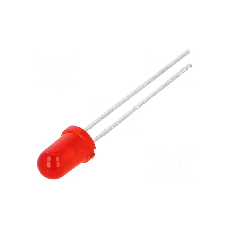 LED 5mm roșie 5,6-19mcd 50° convex | Electronic-mag.ro | Componente Electronice