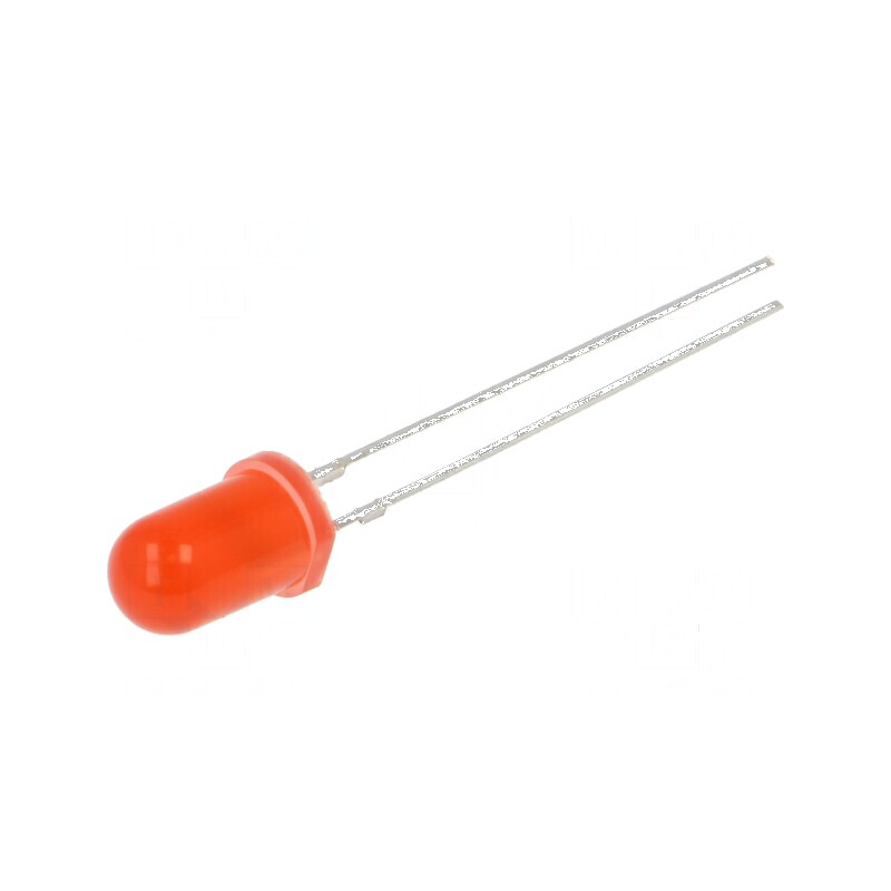 LED 5mm roșie 10-15mcd 30° convex | Electronic-mag.ro | Componente Electronice