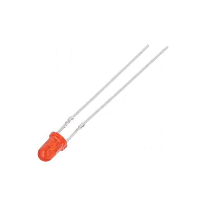 LED 3mm roșie 500-750mcd 30° convex | Electronic-mag.ro | Componente Electronice