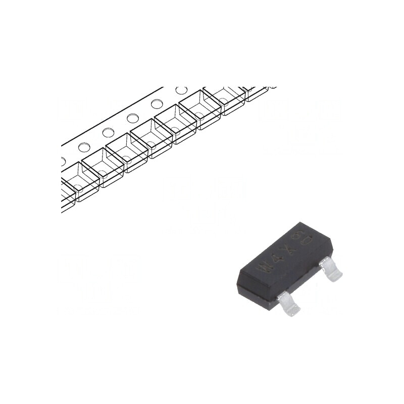 Tranzistor PNP bipolar BRT 50V 0,5A SOT23 TO236AB R1 4,7kΩ | Electronic-mag.ro | Componente Electronice