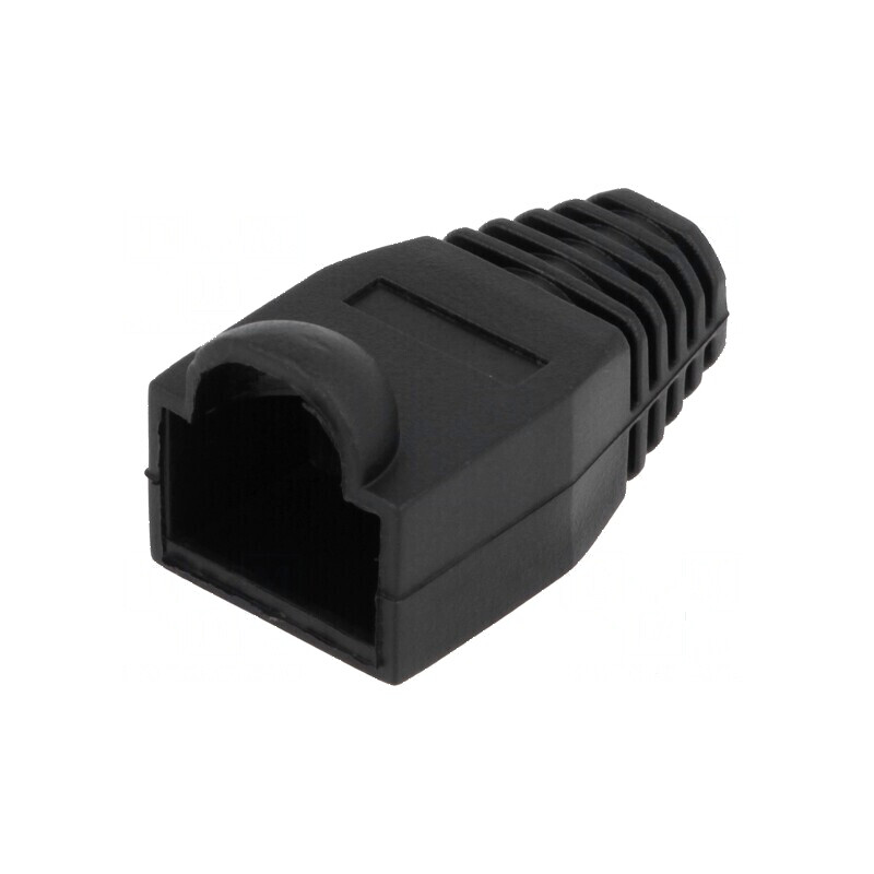 Protecție mufă RJ45 6,5mm neagră pentru cabluri | Electronic-mag.ro | Componente Electronice