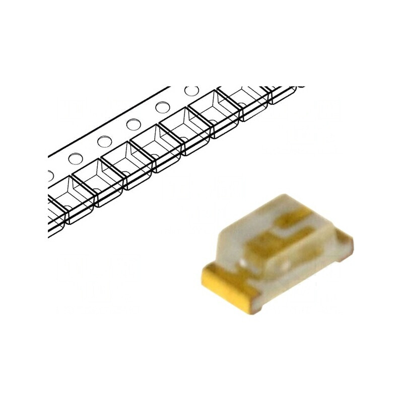 LED SMD 0603 roșie 62-130mcd 1.6x0.8x0.7mm 120° 20mA | Electronic-mag.ro | Componente Electronice
