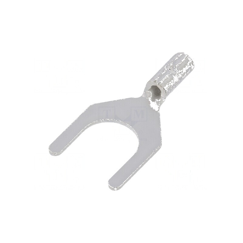Vârf furcă M5 0,2-0,5mm² crimpat pe cablu neizolat 5,3mm | Electronic-mag.ro | Componente Electronice