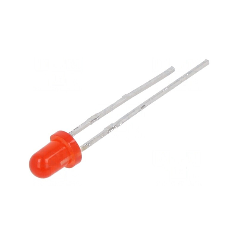 LED 3mm roșie 40-80mcd 45° convex | Electronic-mag.ro | Componente Electronice