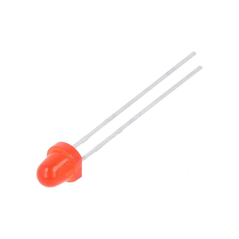 LED 5mm roșie 63-100mcd 40° convex 2 termeni | Electronic-mag.ro | Componente Electronice