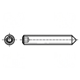 Şurub M4x4 0,7 fără cap imbus HEX 2mm DIN 914 ISO 4027 | Electronic-mag.ro | Componente Electronice