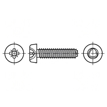 Şurub metal 4x8 Cap rotund Pozidriv PZ2 oţel călit | Electronic-mag.ro | Componente Electronice
