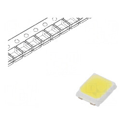 LED SMD 2835 Alb Neutru 36lm 4000K 90 120° 65mA 2,6÷2,9VDC | Electronic-mag.ro | Componente Electronice