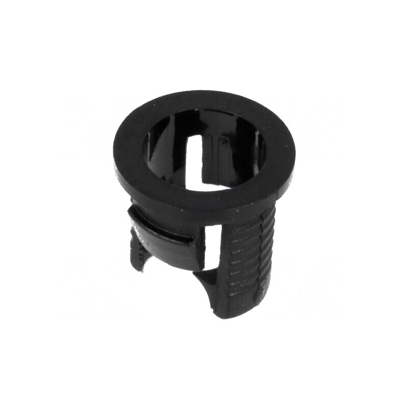 Montură LED 5mm monobloc neagră UL94V-2 7,1mm | Electronic-mag.ro | Componente Electronice