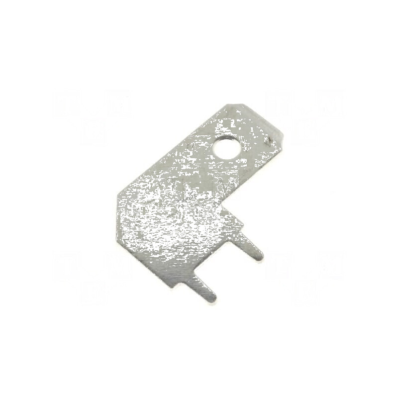 Terminal plat 6,3mm tată THT alamă cositorită 0,8mm | Electronic-mag.ro | Componente Electronice