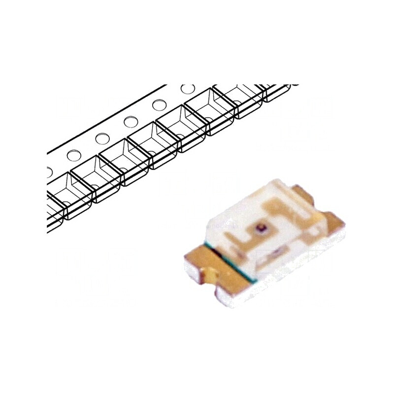 LED SMD 1206 Portocalie 45-90mcd 3,2x1,6x1,1mm 130° 2-2,4V | Electronic-mag.ro | Componente Electronice