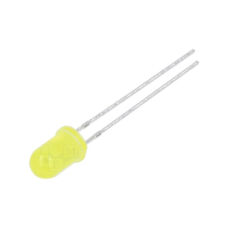 LED galben 5mm 300-600mcd 45° 2 1,7-2,6VDC -40-85°C | Electronic-mag.ro | Componente Electronice