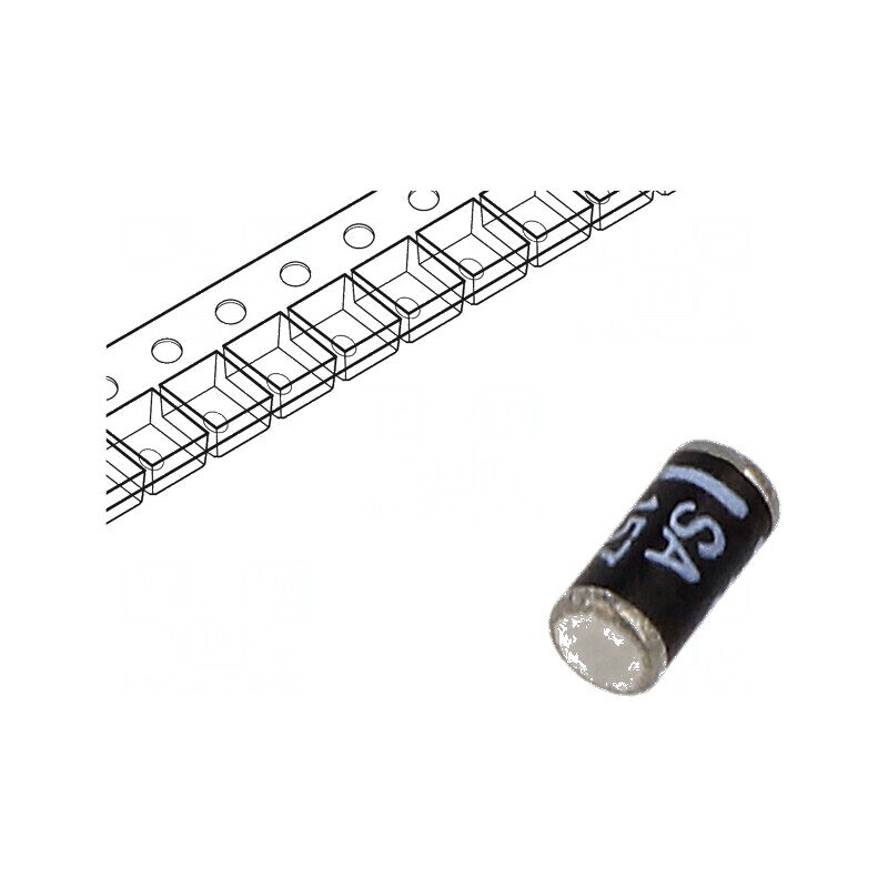 Diodă redresoare SMD 400V 1A 300ns MELF plastic Ufmax 1,3V | Electronic-mag.ro | Componente Electronice