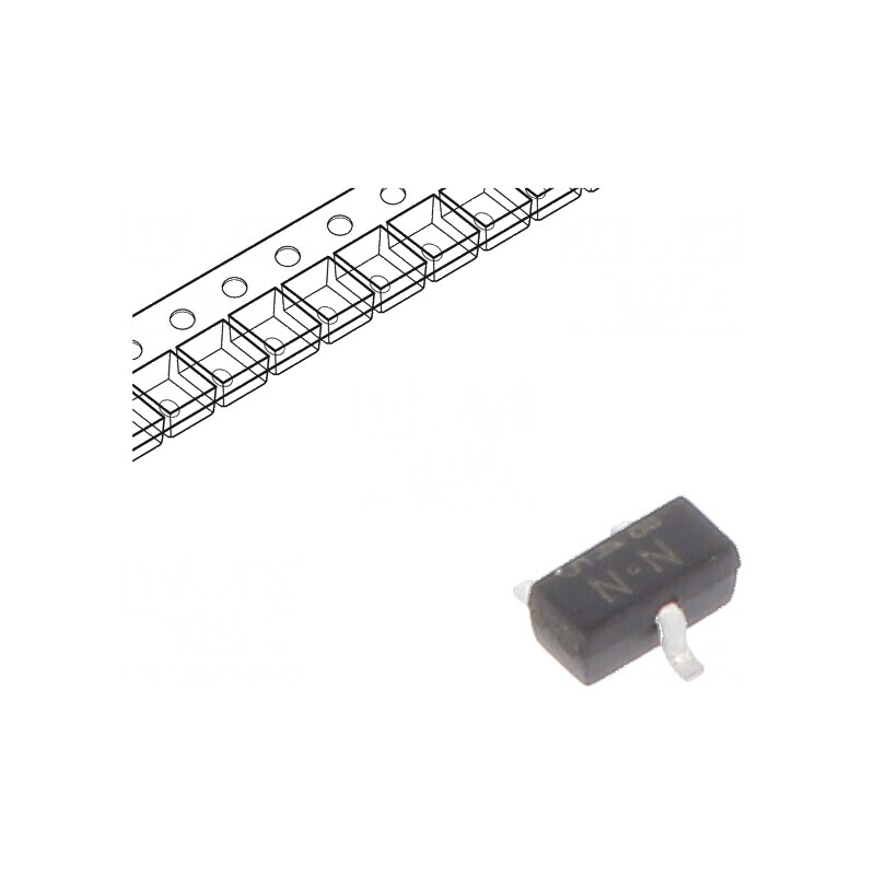 Tranzistor N-MOSFET 60V 0,3A 150mW SC75 ESD | Electronic-mag.ro | Componente Electronice
