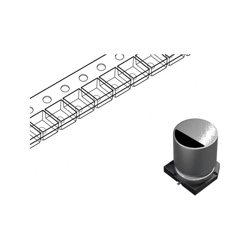 Condensator electrolitic SMD 220uF 16V 6,3x7,7mm ±20% | Electronic-mag.ro | Componente Electronice
