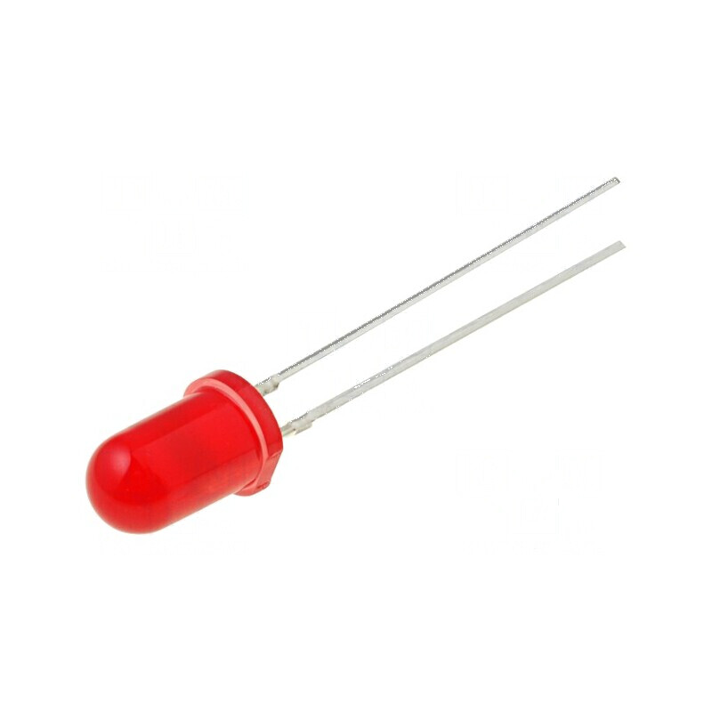 LED 5mm roșie 100-150mcd 30° convexă | Electronic-mag.ro | Componente Electronice