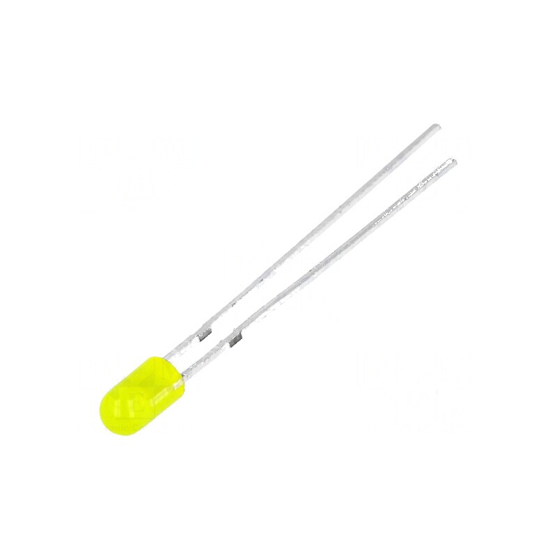 LED 3mm galbenă 10-20mcd 30° convex | Electronic-mag.ro | Componente Electronice