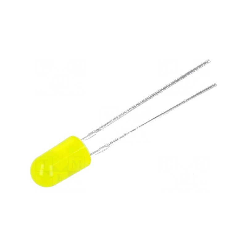 LED 5mm galbenă 100-150mcd 30° convex | Electronic-mag.ro | Componente Electronice