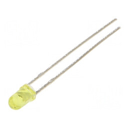 LED 3mm galben 220mcd 30° convex | Electronic-mag.ro | Componente Electronice