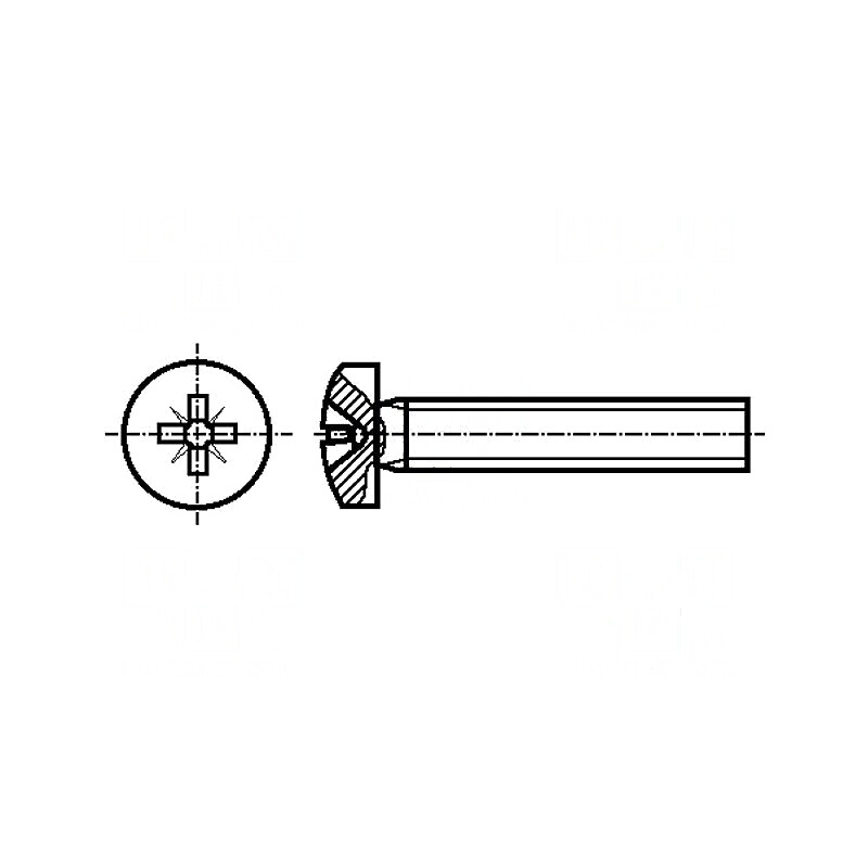 Şurub M2,5x25mm Cap Rotund Pozidriv PZ1 Oţel Zincat | Electronic-mag.ro | Componente Electronice