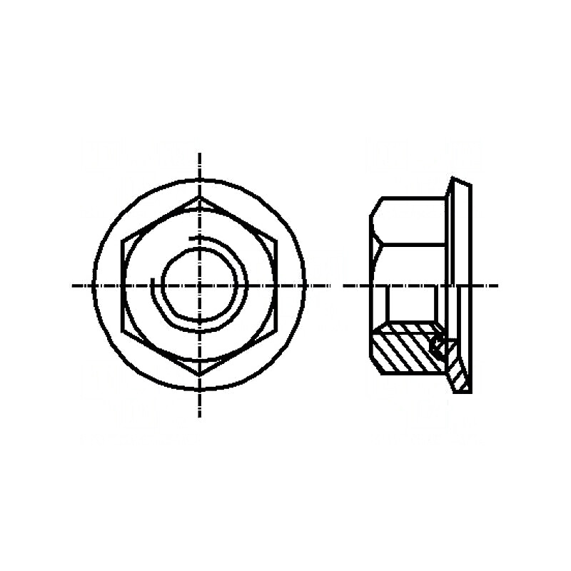 Piuliță flanșată hexagonală M4 0,7 oțel inoxidabil A2 7mm | Electronic-mag.ro | Componente Electronice
