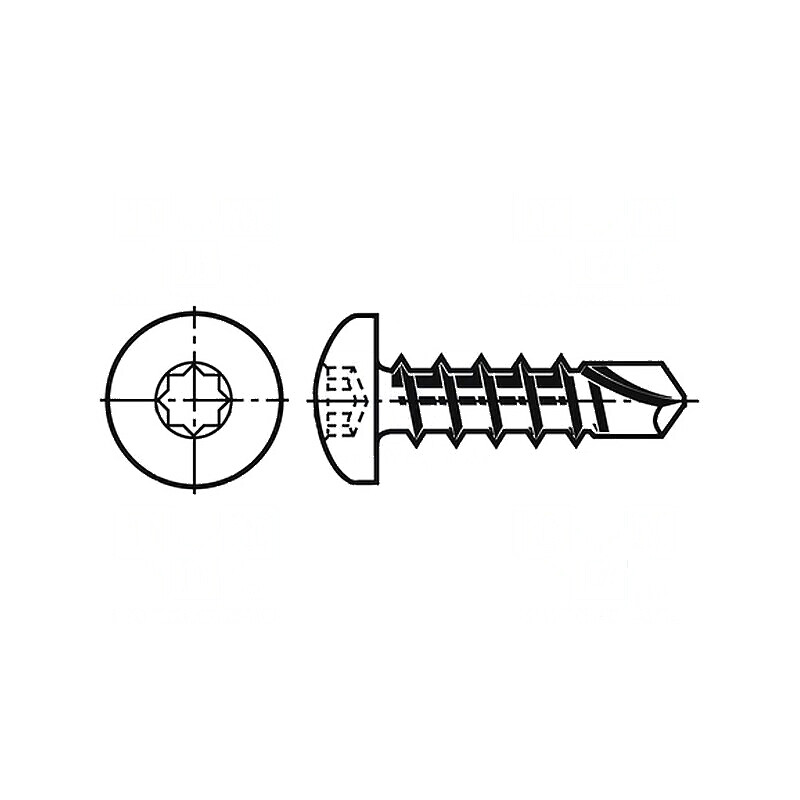 Şurub 3,5x9,5 mm Cap Rotund Octogonal Oţel Călit Zincat | Electronic-mag.ro | Componente Electronice